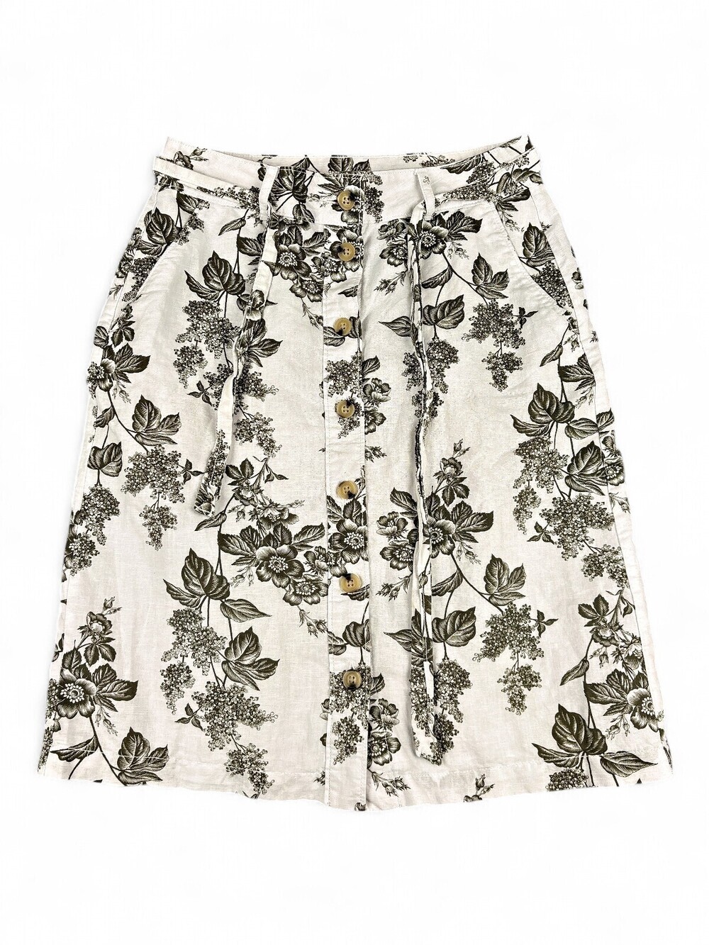 Liz Claiborne Floral Button-Front Mini Skirt Size 4